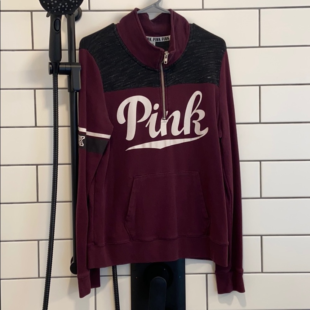 VS PINK 1/4 zip sweatshirt